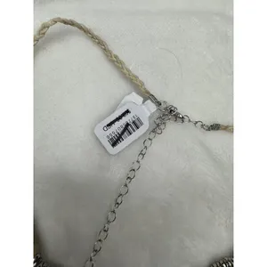 NEW Free People Lately Necklace Mother of Pearl Bohemian Goddess Layered Silver thumbnail 3