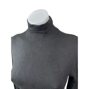 Zara Women's Black Turtle Neck Long Sleeve Slim Sweater Basic Tee T-Shirt Top S thumbnail 3