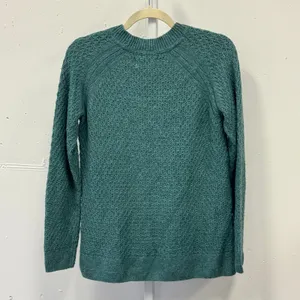 FatFace Teal Green Waffle Knit Raglan Sleeve Sweater US 4 EcoVero Viscose Blend thumbnail 2