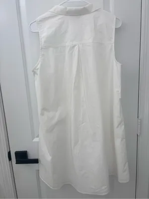 Tuckernuck White Collared Sleeveless Shirt dress preppy coastal thumbnail 8