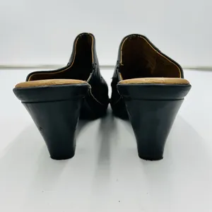 SOFFT Clog Mule 3" Heels Womens 9M Black Pebble Leather Slip On thumbnail 6