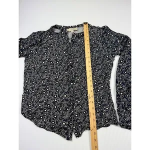 LOFT Floral Print Blouse Long Sleeve Button Down Career Top‎ Medium thumbnail 6