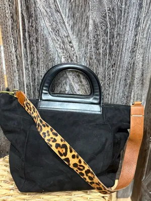 The Anthropologie Prudence Tote Bag with Removable Leopard Crossbody Strap thumbnail 2