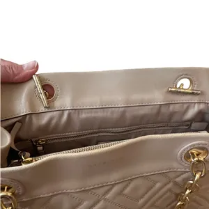 Tory Burch Fleming Quilted Soft‎ Tote Blush Pink Nude Chain Bag thumbnail 14