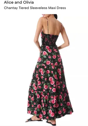 Alice and Olivia Chantay Tiered Sleeveless Maxi Dress size 4 thumbnail 2
