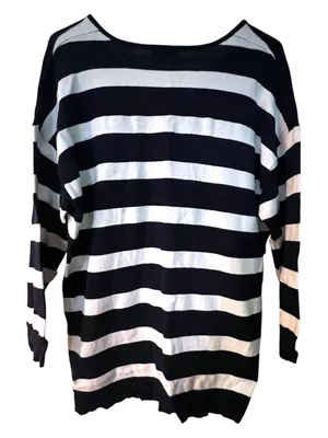 NorthStyle Striped Pullover Sweater Striped Navy White Large thumbnail 2