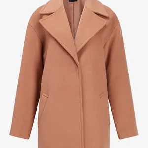 EXPRESS Wool-Blend Cocoon Coat Winter Peacoat Trench Tan Size Medium NWT thumbnail 4