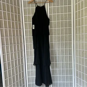 NWT HYFVE Layers of fabulous maxi dress small black halter dress thumbnail 9