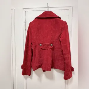 2000s Guess red suede leather jacket size medium rare Y2K thumbnail 9