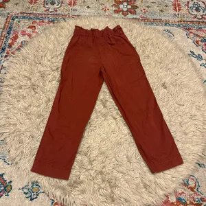 Madewell Paperbag Waist Tapered Leg Pants 2 Rust Red Stretch High Rise Elastic thumbnail 5