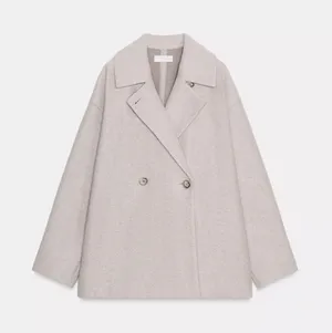 Zara beige wool coat thumbnail 1