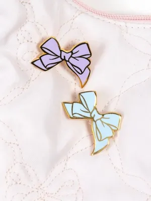 LoveShackFancy x Target - Yoobi 4pk Enamel Pins Bows Brand New thumbnail 4