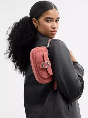 Coach CDB12 Ashton Mini Shoulder Bag Crossbody Handbag Pink/Silver thumbnail 6