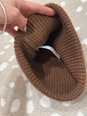 Lululemon merino Wool Ribbed Knit Beanie s/m chocolate Brown Unisex winter hat thumbnail 5