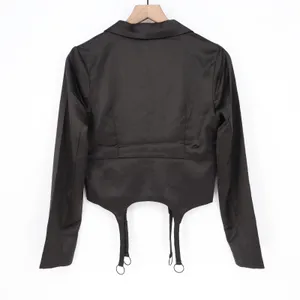 Naked Wardrobe Black Cropped‎ Garter Strap Blazer Jacket NWSP20-J6 Mens Size M thumbnail 5