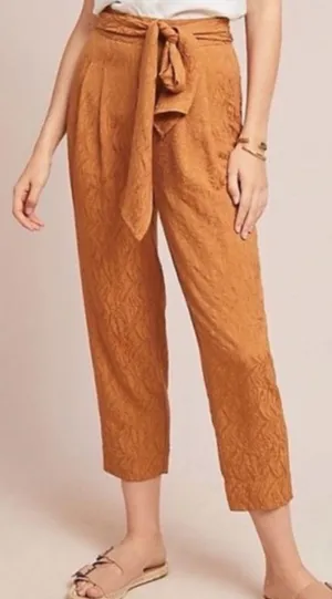 Ettwa Jacquard Tie Waist Pants thumbnail 1