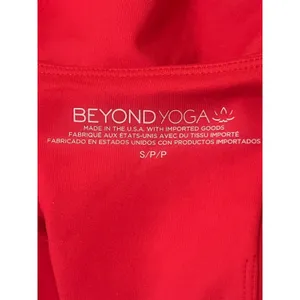 Beyond Yoga Tank Top Women Small Red NEW Racerback Cropped thumbnail 2