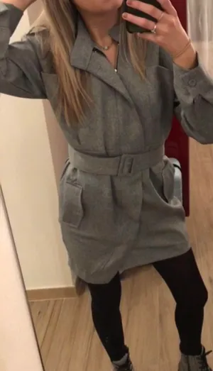 Storets Gray Belted Blazer Mini Dress thumbnail 3