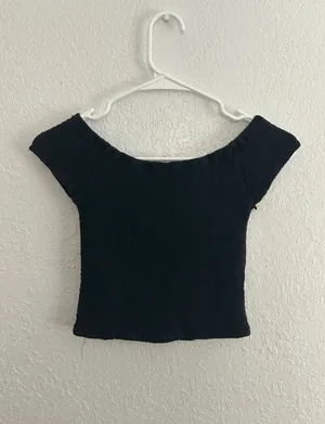 Brandy Melville Charlene Black Off The Shoulder Top thumbnail 3