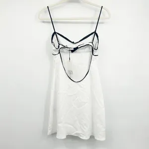 NWT Zara Womens Romantic Coquette Open Back Satin Slip Mini‎ Dress Size M thumbnail 10