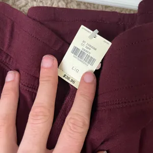 PINK - Victoria's Secret Snooze before dudes Maroon Lounge Pants with White Stripes never worn thumbnail 3