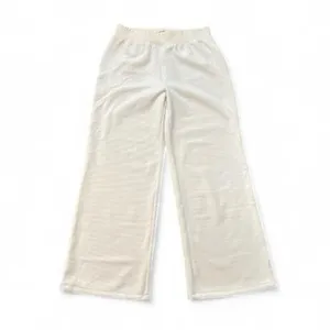 Marine Layer Cord Velour Wide Leg Pant Cream Ribbed High Rise Sz Med Soft Cozy thumbnail 6