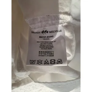 NWT Brandy Melville White Cotton Babydoll Mini Dress Lace Trim Button Front OS thumbnail 8