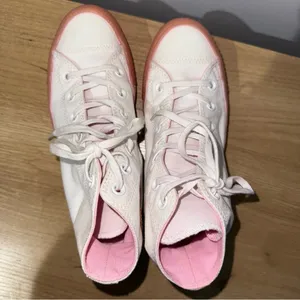 Women’s Chuck Taylor All Star Hi White‎ Cherry Blossom Rare Size 7.5 thumbnail 11
