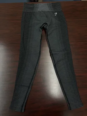 Gymshark Black and Grey Sport Seamless Activewear Leggings Size Medium thumbnail 1