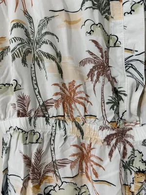 World Market Palm Tree Print Jumpsuit, Size S/M thumbnail 4
