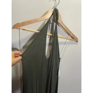 Charlotte Russe Olive Green‎ Halter Maxi Dress Open Back Sumersquad 3D1649 NWT M thumbnail 2