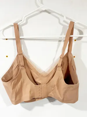 Honeylove Silhouette Bra Women 1X Tan Wireless Mesh Trim Bonded Support thumbnail 4