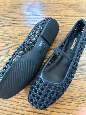 Cushionaire NWOB Women's Black Weavy Woven Ballet Flats, 7.5 thumbnail 2