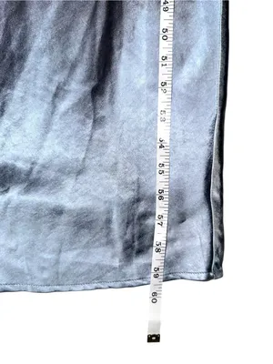 NWT Meshki Lilly Sweetheart Blue Satin Sleeveless Maxi Dress XXS in Frosted Blue thumbnail 8