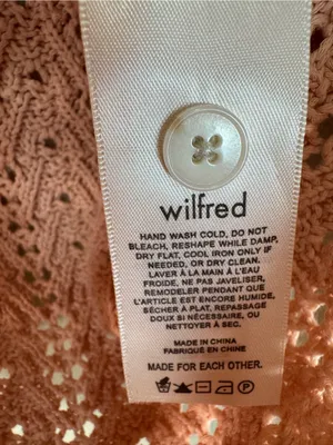 Wilfred Pink Crochet Cardigan Sweater Womens S Aritzia Girly Coquette Barbie thumbnail 6