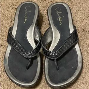 Cole Haan Air Mae Women's Sandals‎ Woven Thong Sz 7 Narrow 7AA D31440 Black thumbnail 1