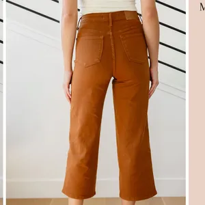 Judy Blue Rust Brown Cropped High-Rise Wide Leg Jeans thumbnail 2