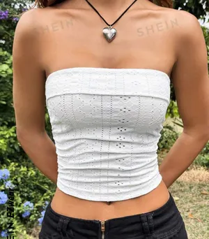 SheIn White Tube Top thumbnail 2