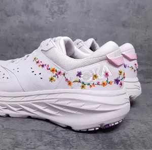 Hoka Bondi L "Vibrant Bloom" – White/Floral Embroidery – New (No Box) thumbnail 3