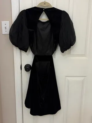 BARDOT Kiah Mini Puff Sleeve Backless Velvet Mini Dress thumbnail 10