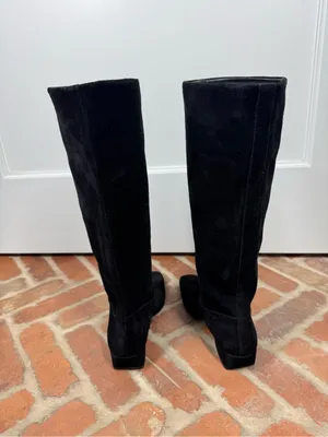 Steve Madden Dantelle Boots Size 6 Black Suede Knee‑High Square Toe fall winter thumbnail 3