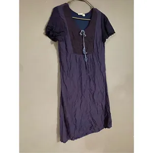 Lapogee Blue Pinkish Short Sleeve Slip Overlay With Tassel Size XL thumbnail 2