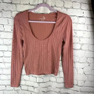 Free People Lucky You Layering Top Blush Size M/L thumbnail 9