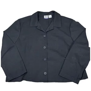 JM Collection Black Cropped Long Sleeve Blazer Jacket Size XL thumbnail 3