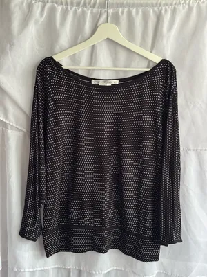 Max Studio Polka Dot Long Sleeve Top thumbnail 1
