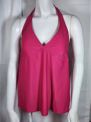 Old Navy Maternity Pink Halter Tankini Swim Top Medium thumbnail 2
