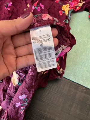 Old Navy Floral Burgundy Boho Dress Size M thumbnail 10