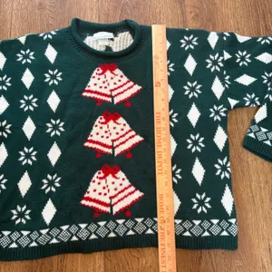 VTG‎ 90s Sweetbriar USA Snowflake Ugly Christmas Knit Sweater Womens Large Bell thumbnail 6