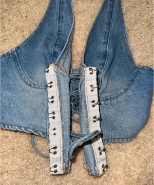 Denim Halter Top thumbnail 3