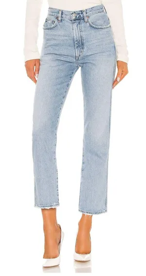 AGOLDE Pinch Waist High Rise Kick in Riptide thumbnail 1